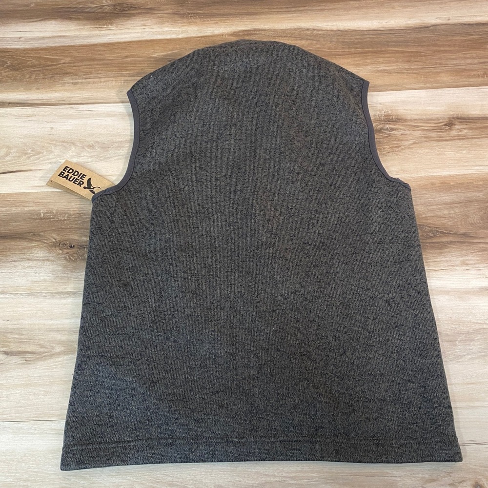 Eddie Bauer Mens Sycamore Vest Brown Sweater Fleece Full Zip Small - Picture 10 of 10